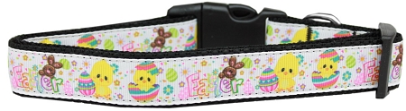 Happy Easter Nylon Dog Collar Large